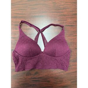 Victoria’s Secret Burgundy Body By Victoria Lightly Lined Plunge Bralette 32B